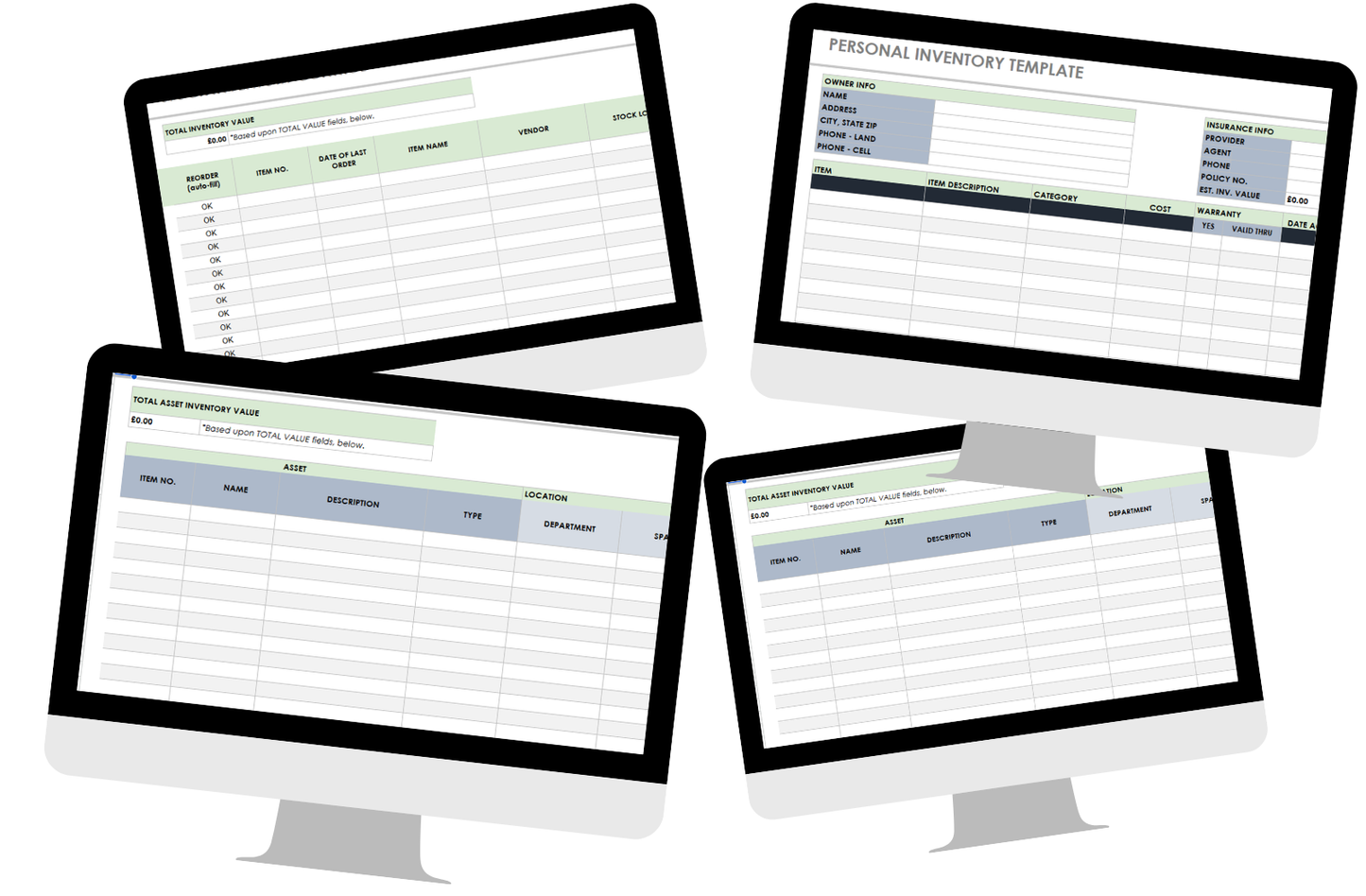 Inventory Spreadsheet Bundle | Google Sheets & Excel | Instant Digital Download