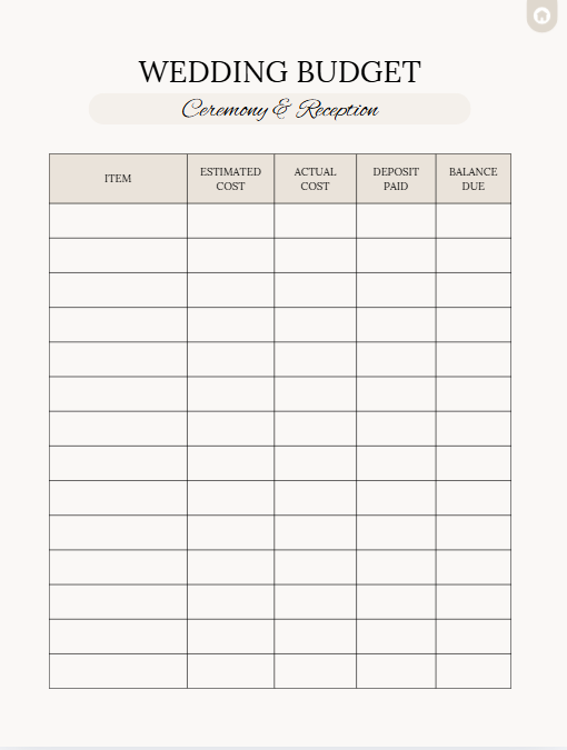 75-Page Ultimate Downloadable Wedding Planner