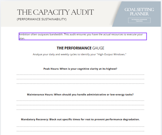 The Strategic Achievement Framework