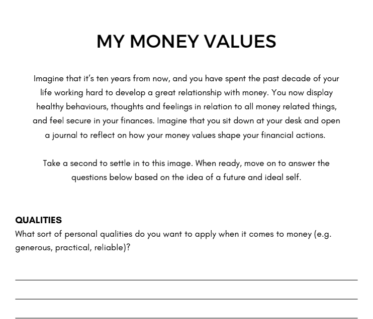 Financial Anxiety Workbook