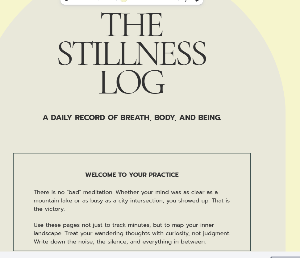 31-Day Meditation Journal | Printable Mindfulness & Meditation Tracker | Guided Reflection Workbook PDF