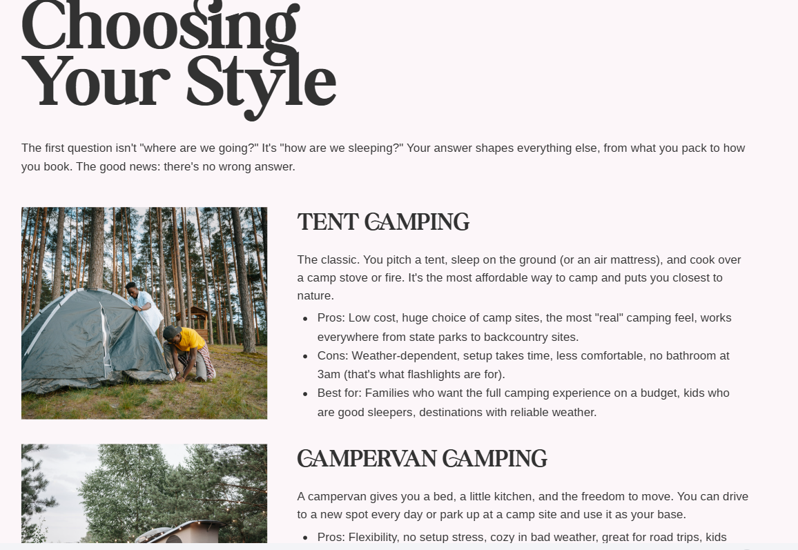 Family Camping Guide | Complete Beginner's Camping Planner & Checklist | Printable PDF