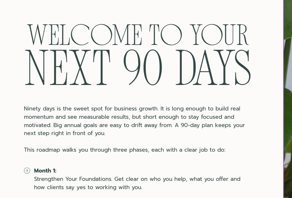90-Day Business Growth Roadmap for Coaches | Business Planner & Growth Workbook | Printable PDF