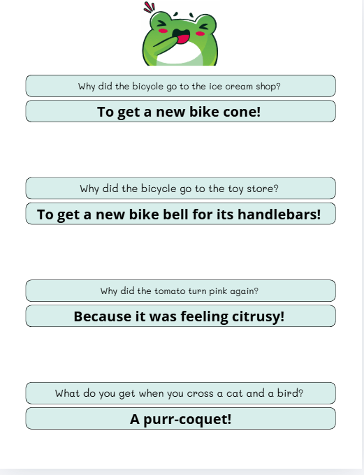 Printable Children's Joke Book