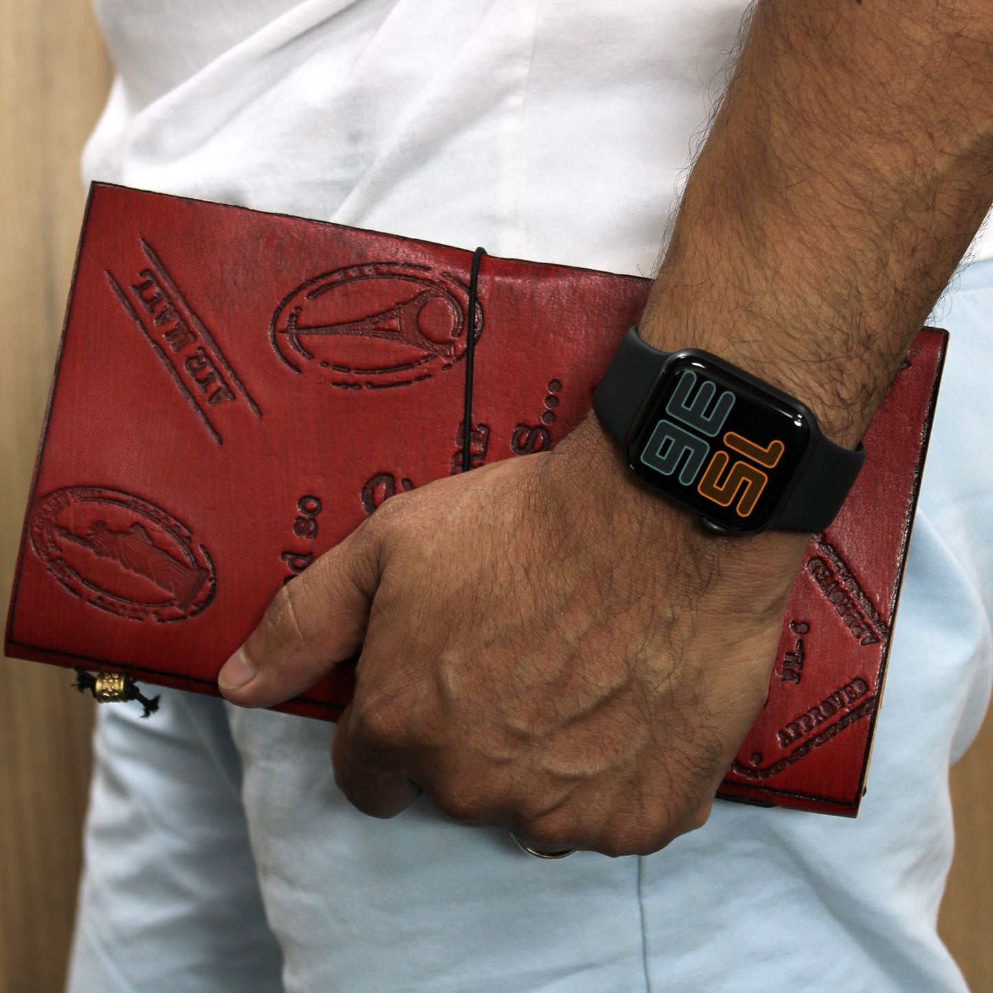 Handmade Leather Journal (Red)