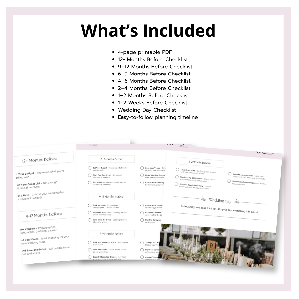 12-Month Wedding Checklist
