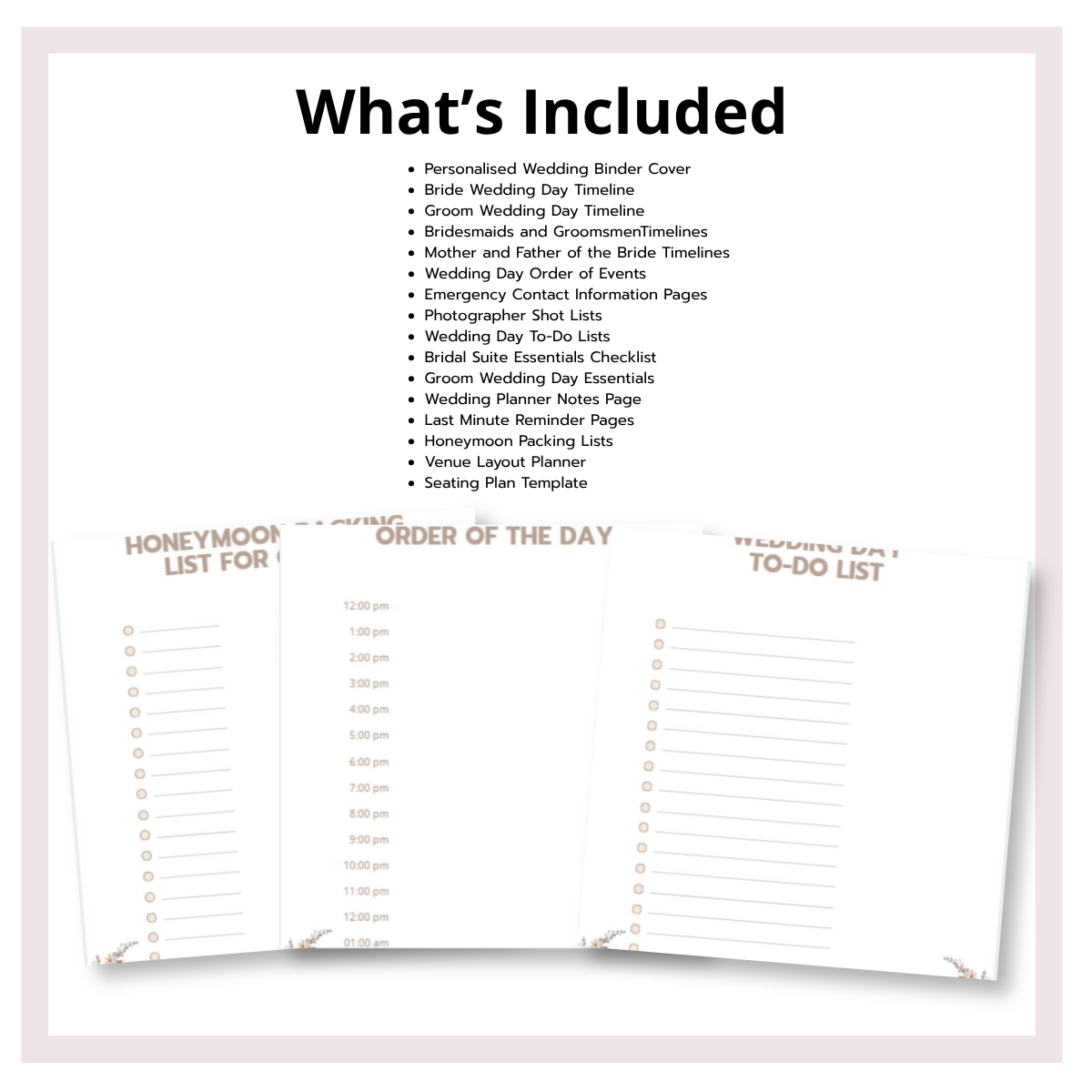 Wedding Planning Templates