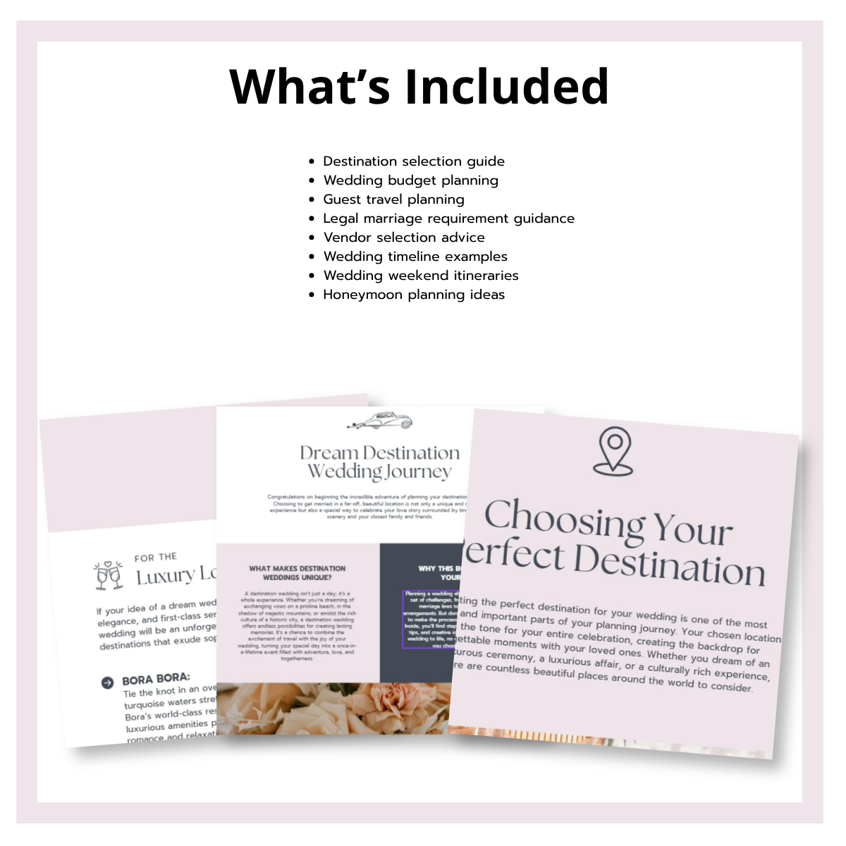 Destination Wedding Planner Book