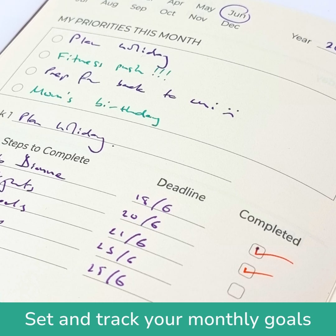 Undated Yearly Planner - Red