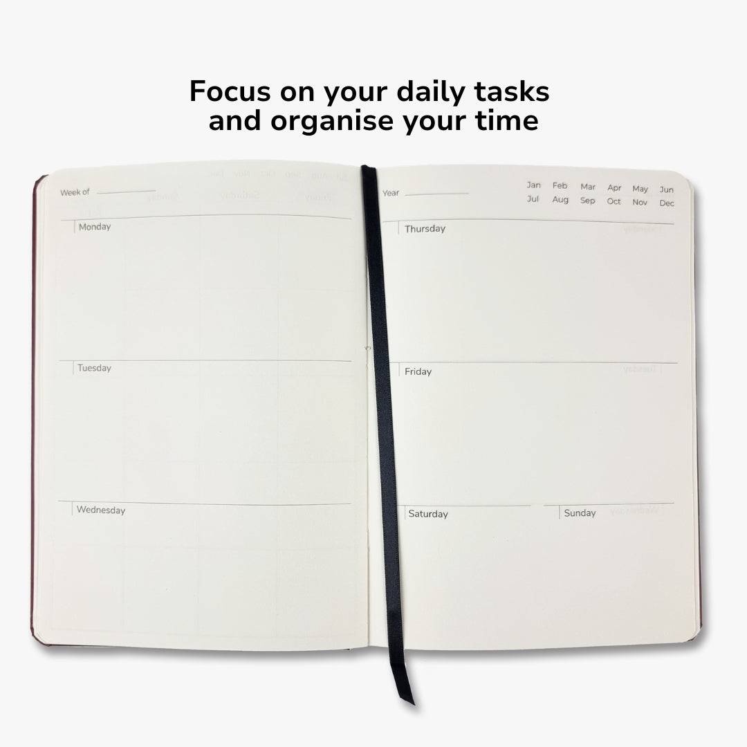 Undated Yearly Planner - Red