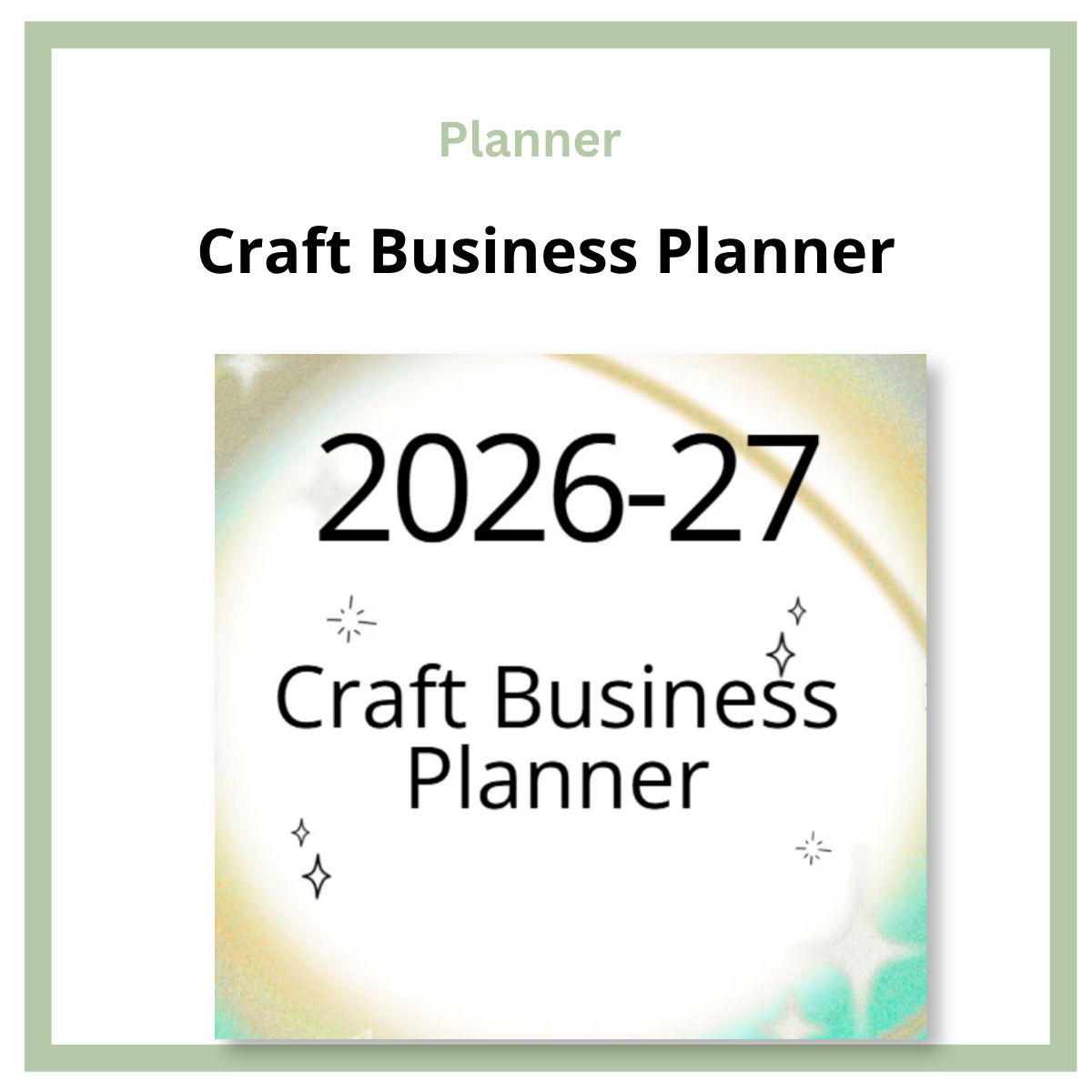 2026–2027 Craft Business Planner