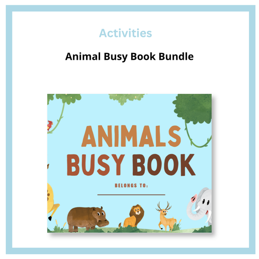 Printable Animal Busy Book Bundle