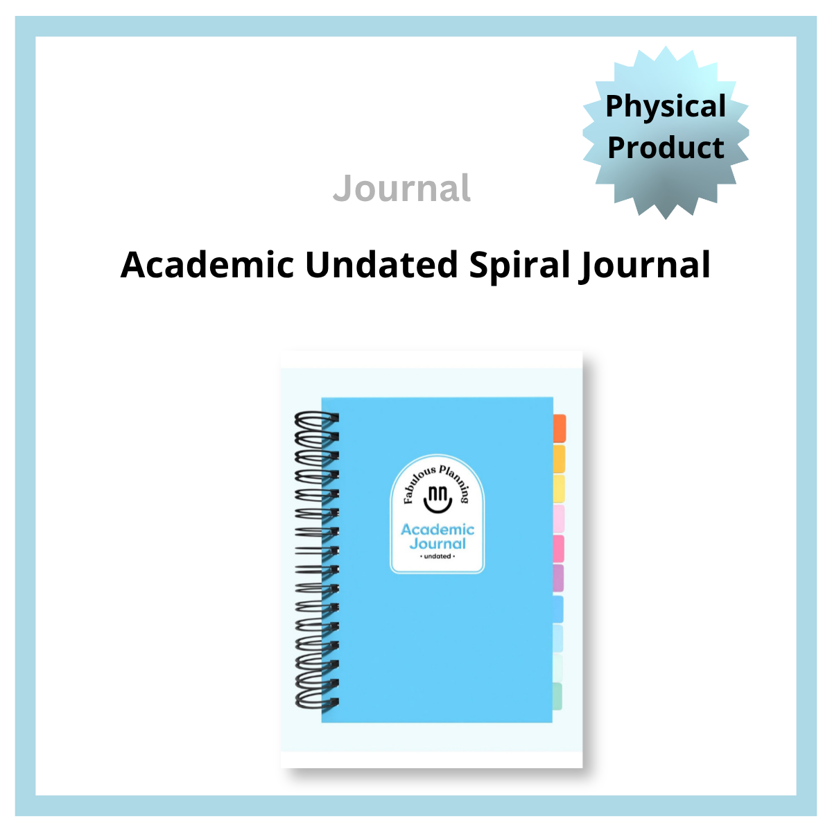 Academic Undated Spiral Journal