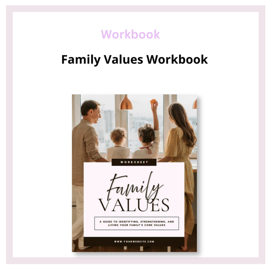 Printable Family Values Workbook