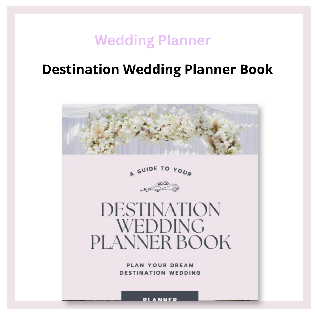 Destination Wedding Planner Book