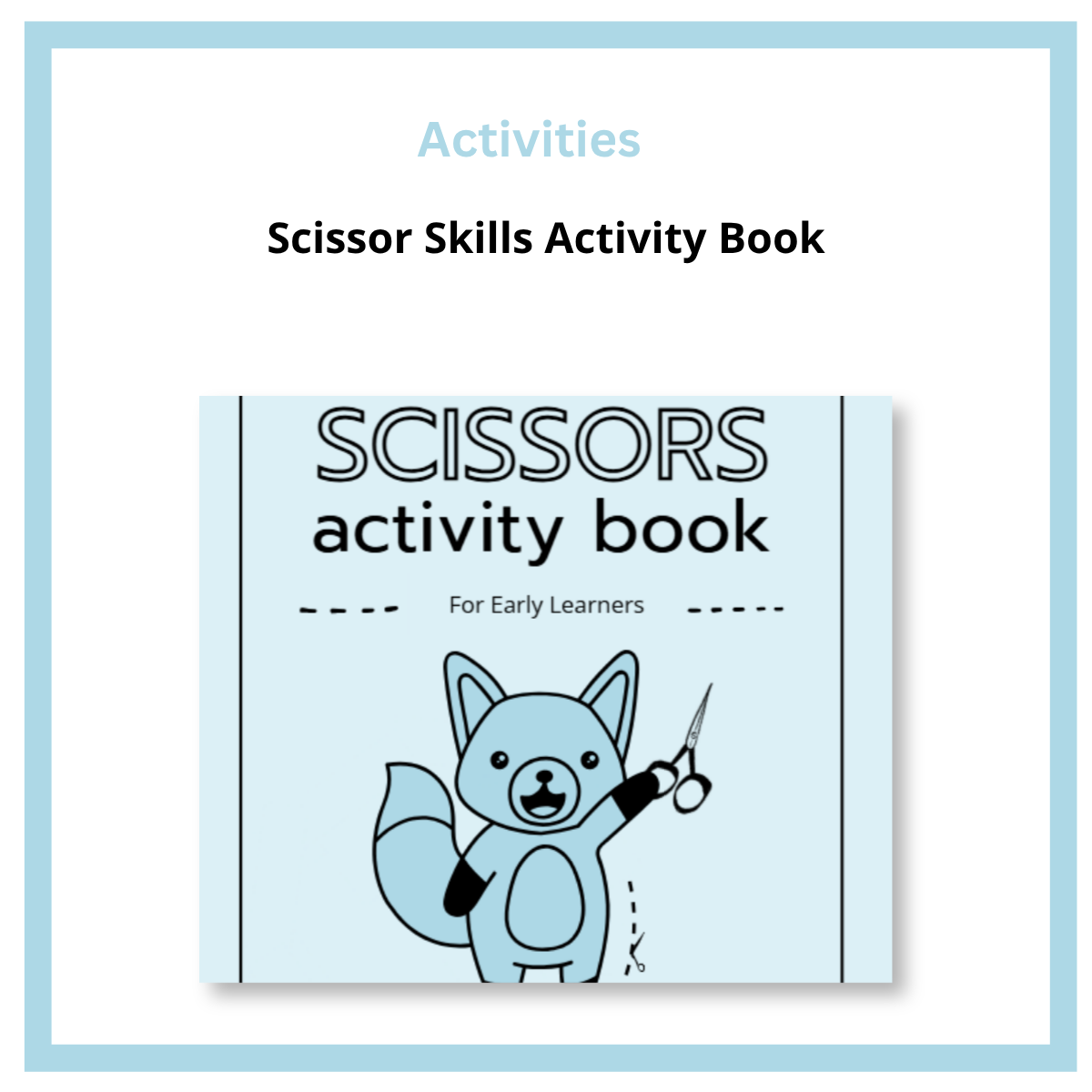 Kids Scissor Skills Activity Book