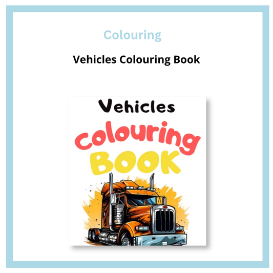 Printable Vehicles Colouring Book