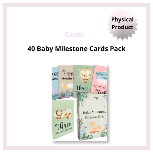 40 Baby Milestone Cards Pack
