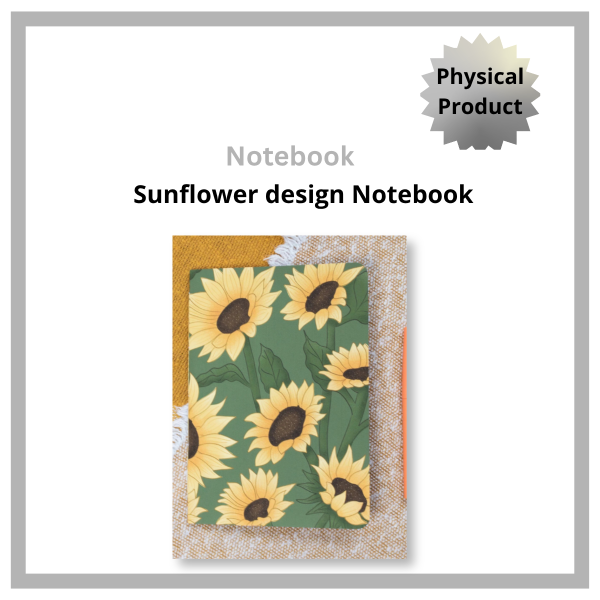 Sunflower A5 Handmade Notebook