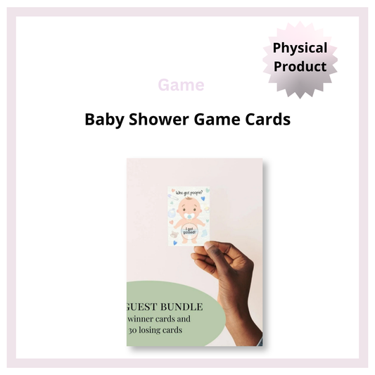 Baby Shower Game Cards