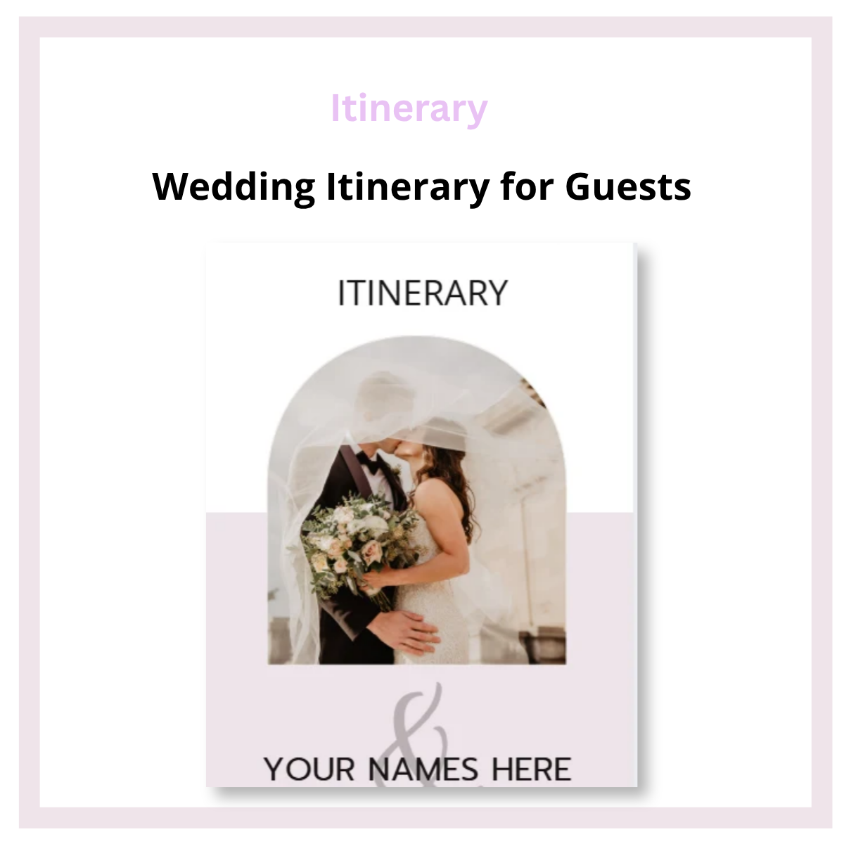 Wedding Itinerary for Guests