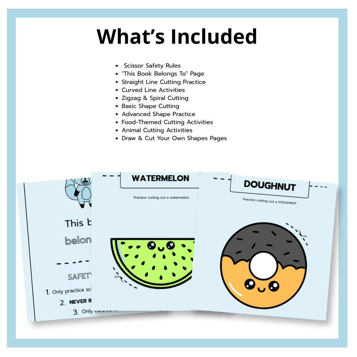 Kids Scissor Skills Activity Book