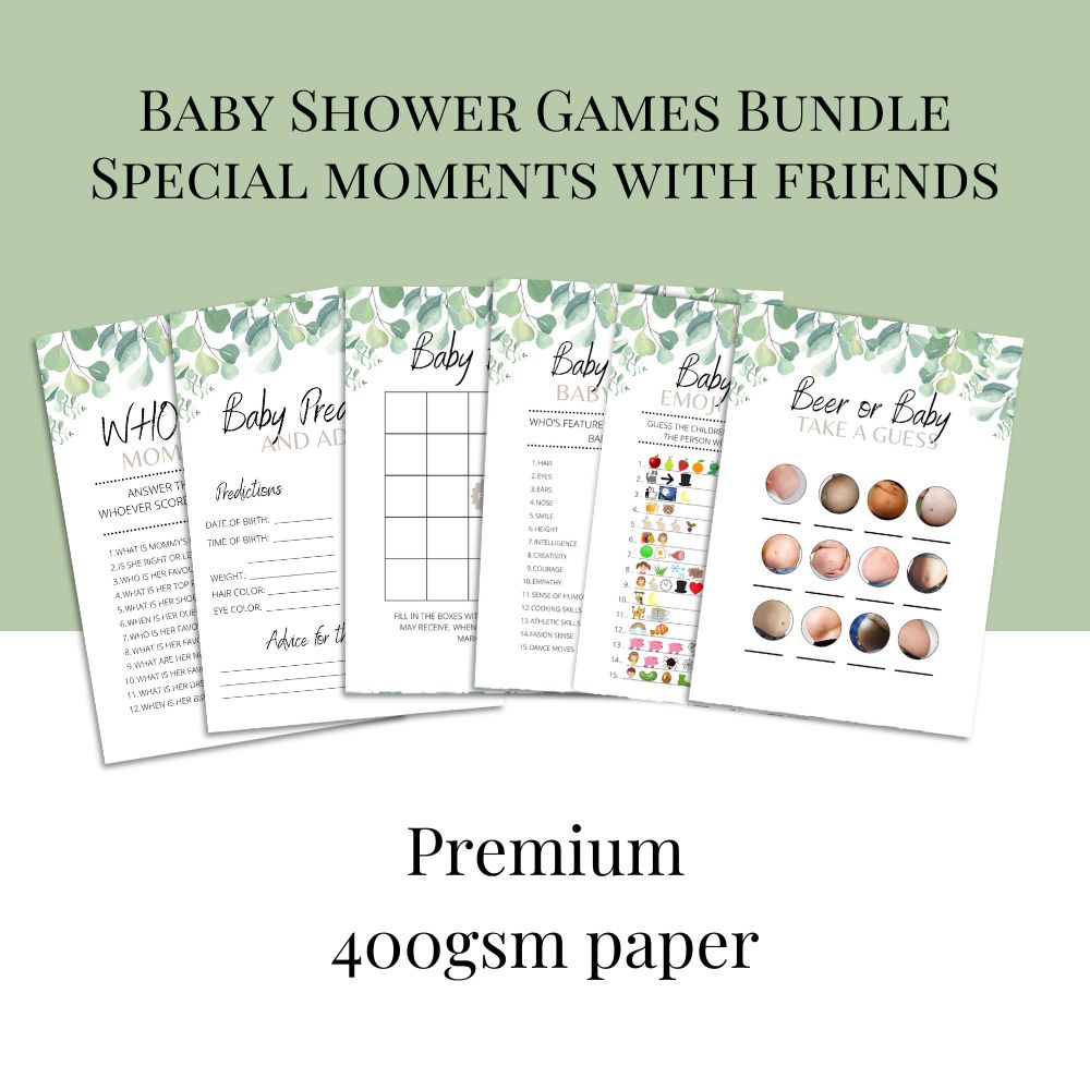 Baby Shower Games Bundle