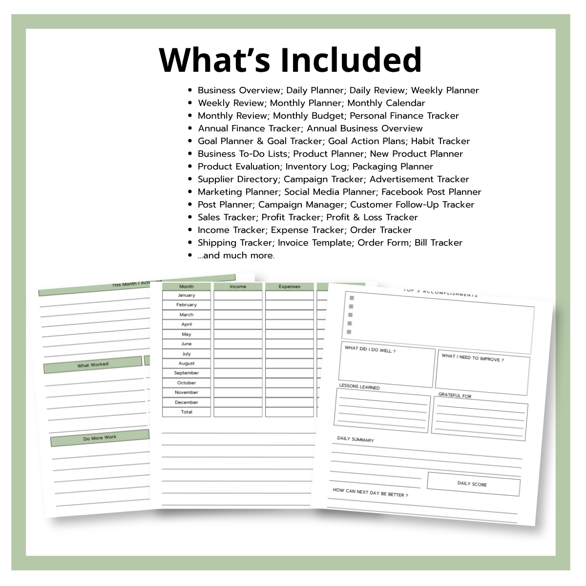 Small Business Planner Bundle