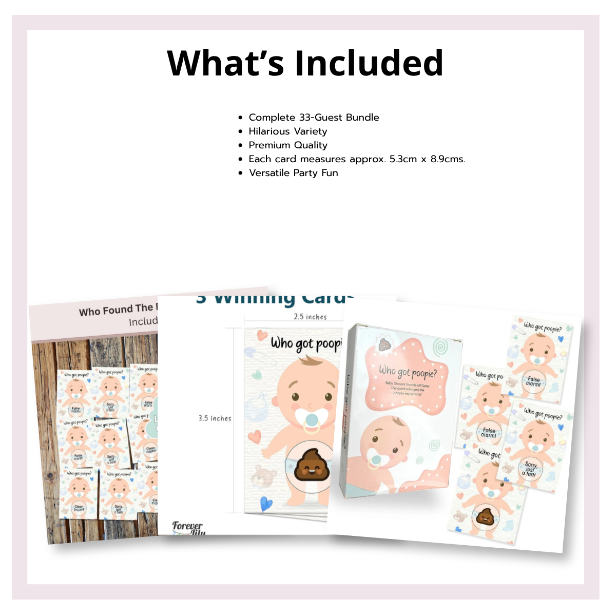 Baby Shower Game Cards