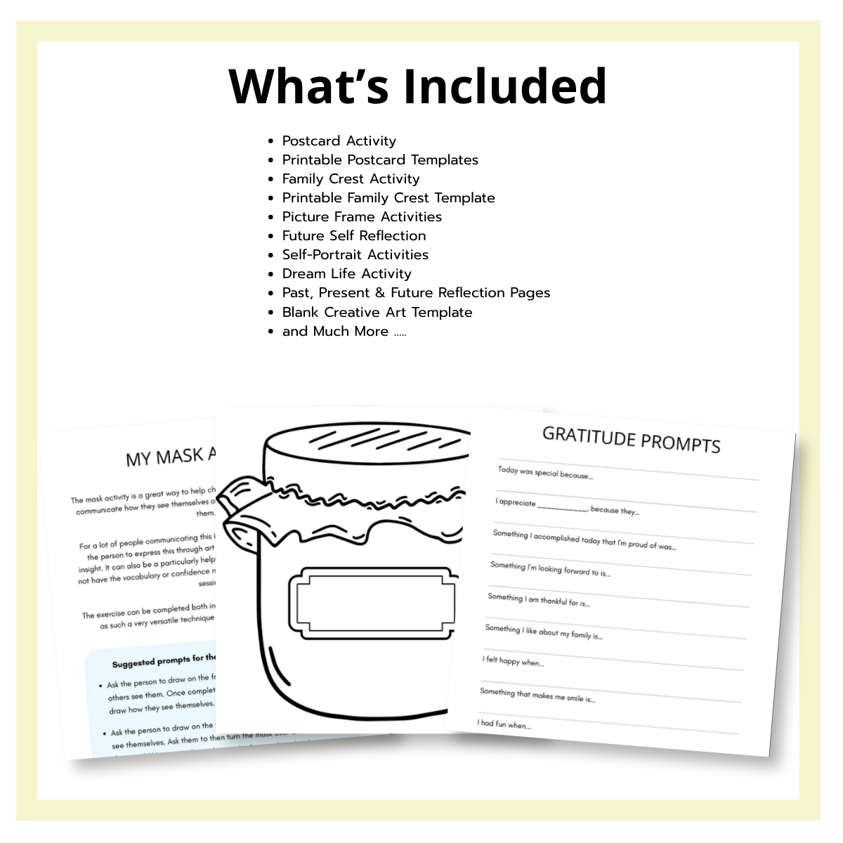 Printable Art Therapy Worksheets