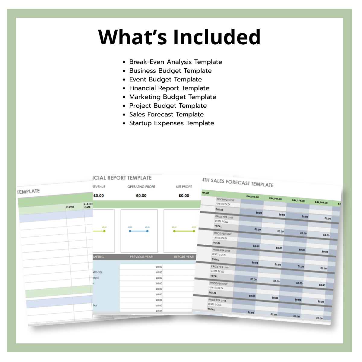 Business Budget Template Bundle