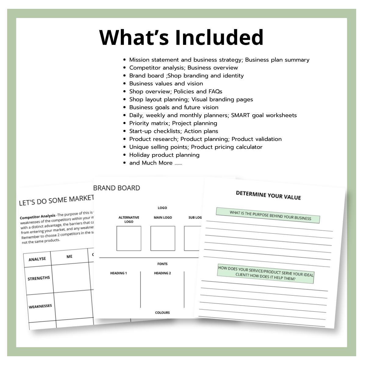 Shop Business Planner