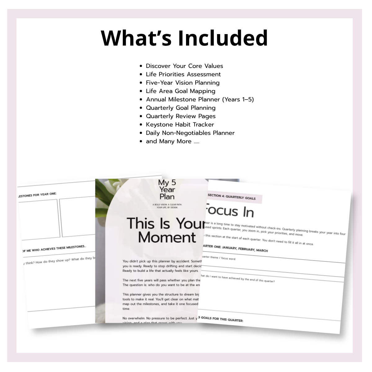 5 Year Plan | Life Planner