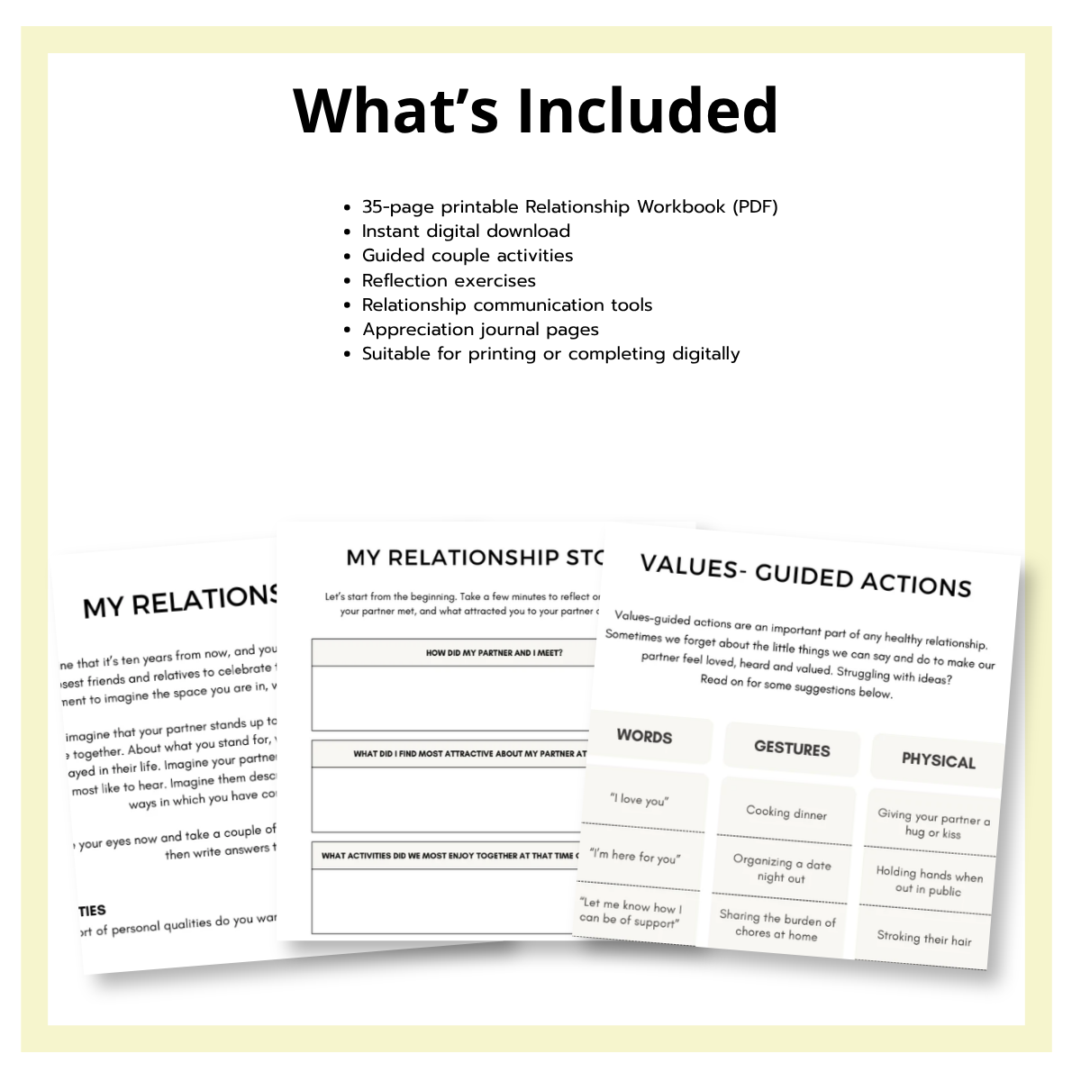Relationship Workbook