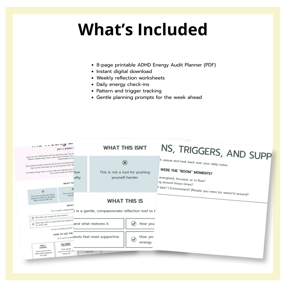 ADHD Energy Audit Planner |