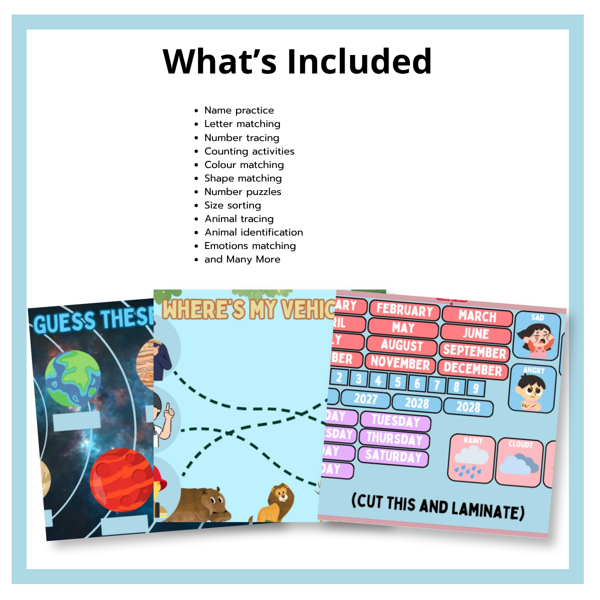 Printable Animal Busy Book Bundle