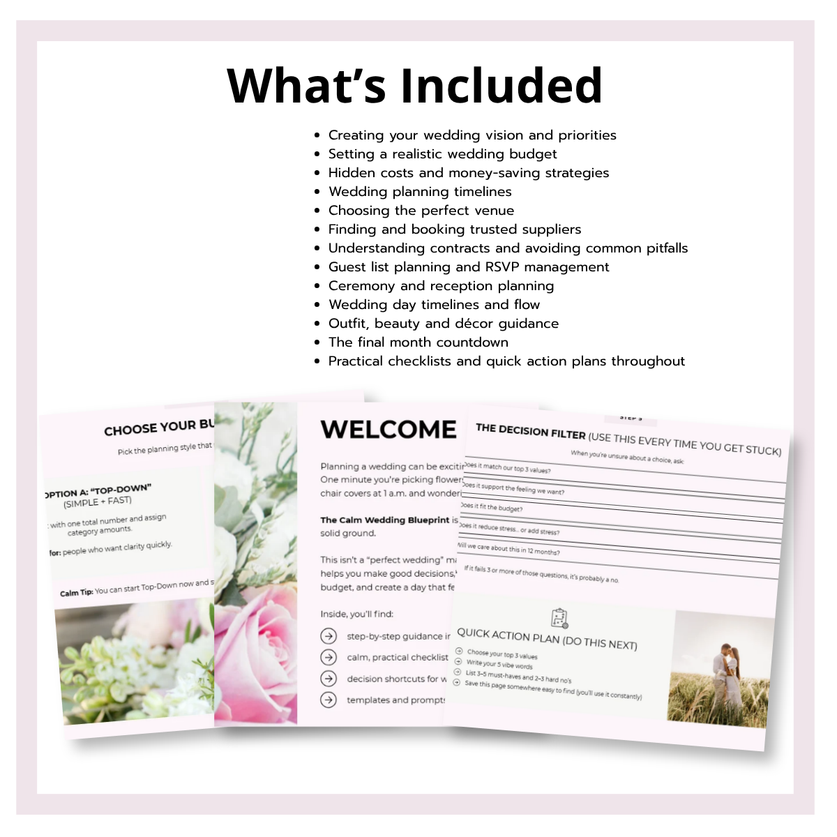 The Calm Wedding Blueprint