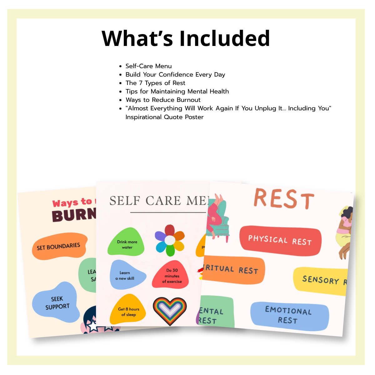 Self-Care & Mental Health Posters