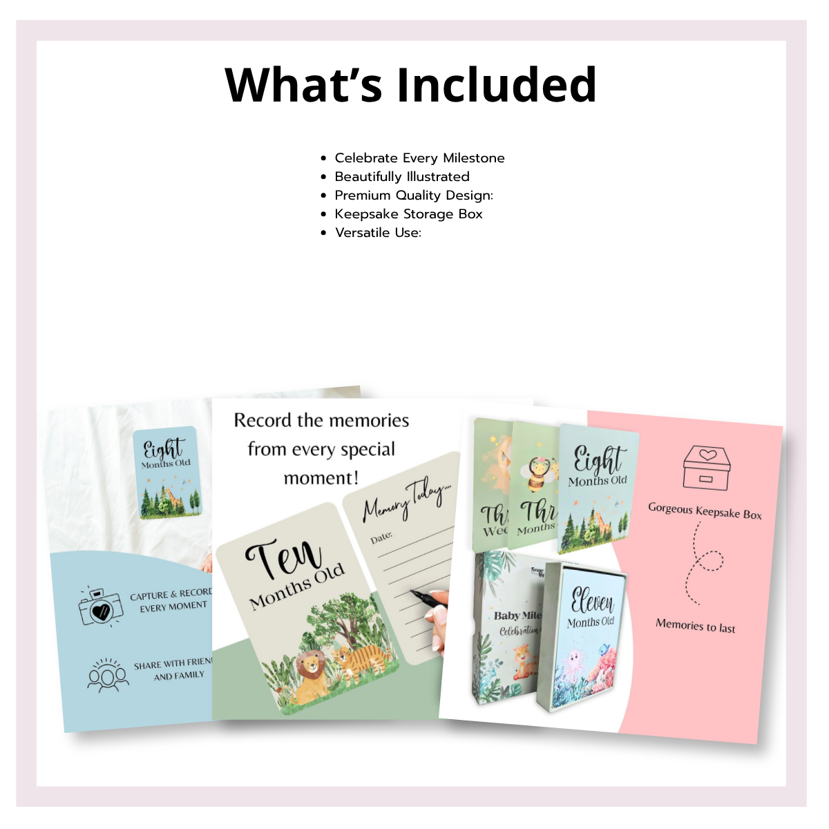 40 Baby Milestone Cards Pack