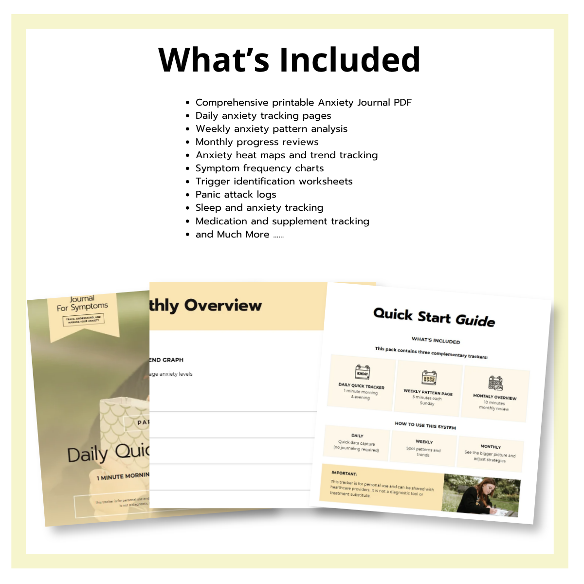 Anxiety Journal for Symptoms