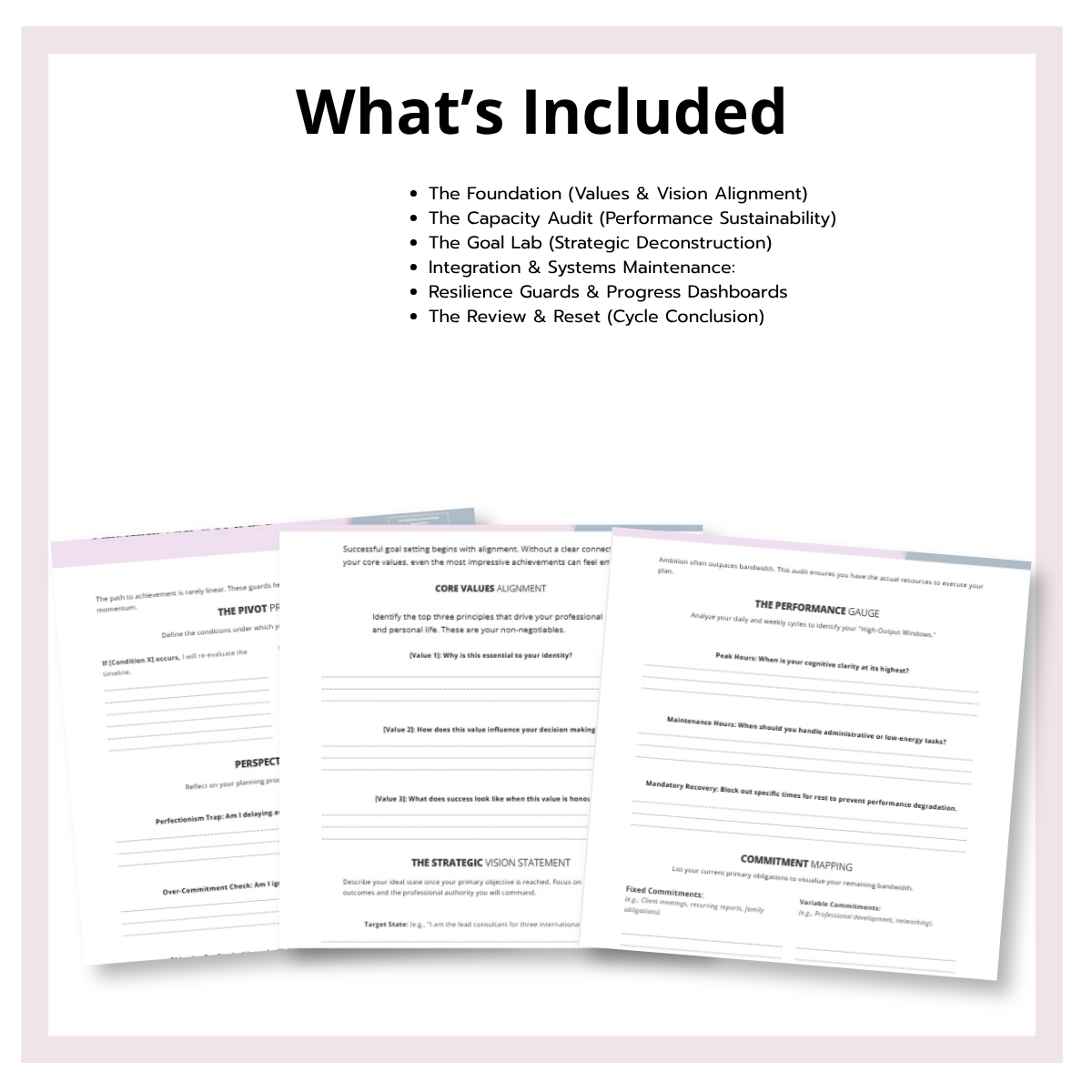 Goal Setting Planner