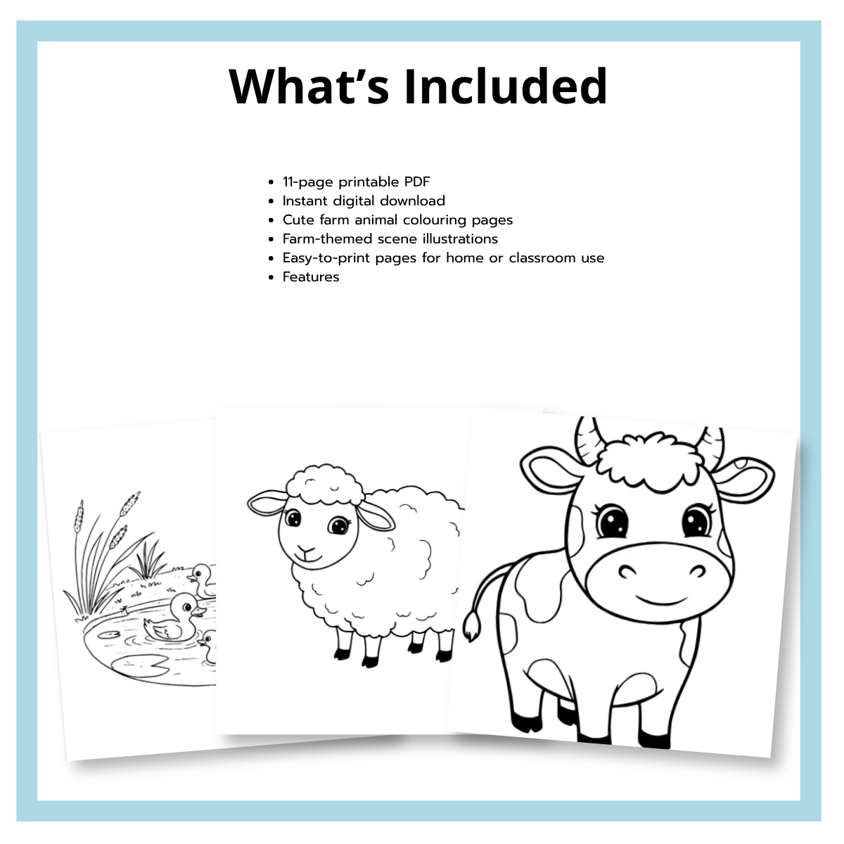Farm Animals Colouring Book