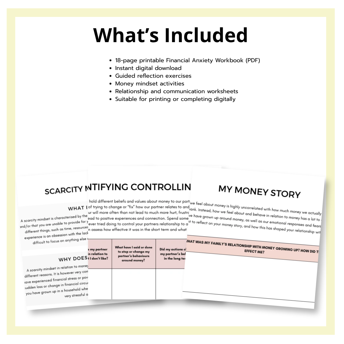 Financial Anxiety Workbook