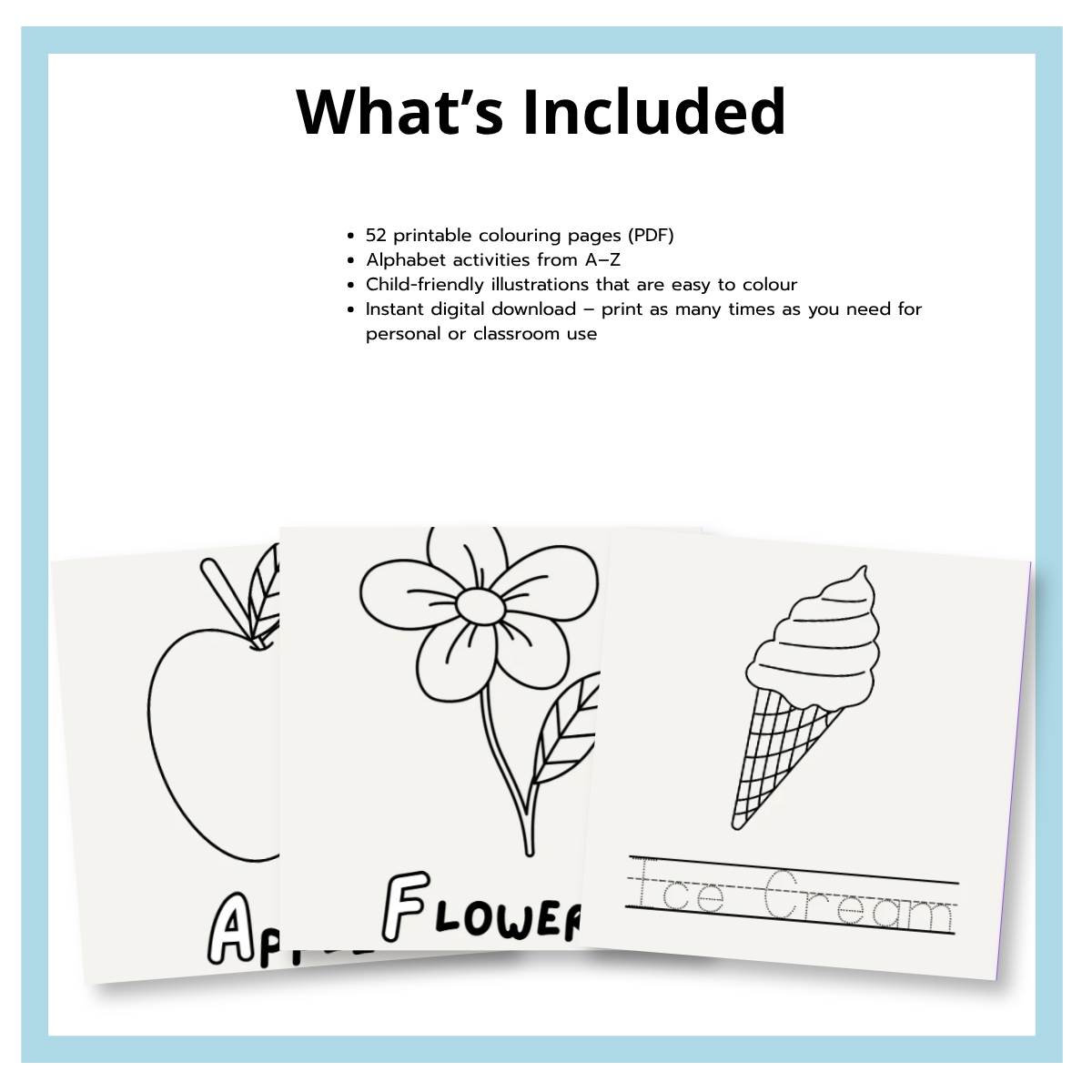 Printable Alphabet Colouring Book