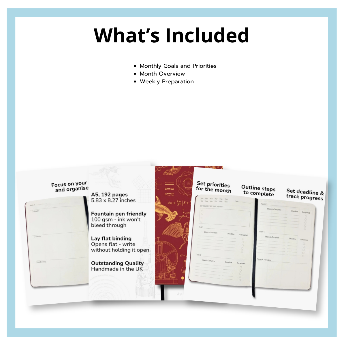 Undated Yearly Planner - Red