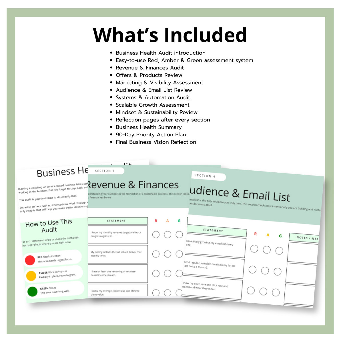 Business Health Audit Workbook