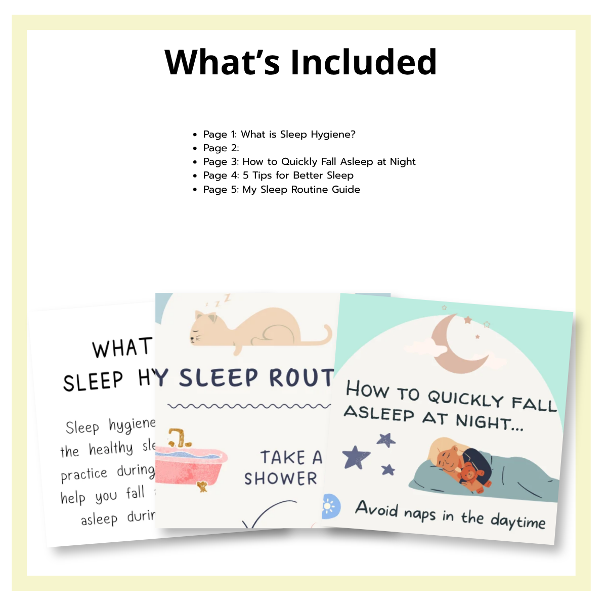 5-Page Sleep Hygiene Bundle