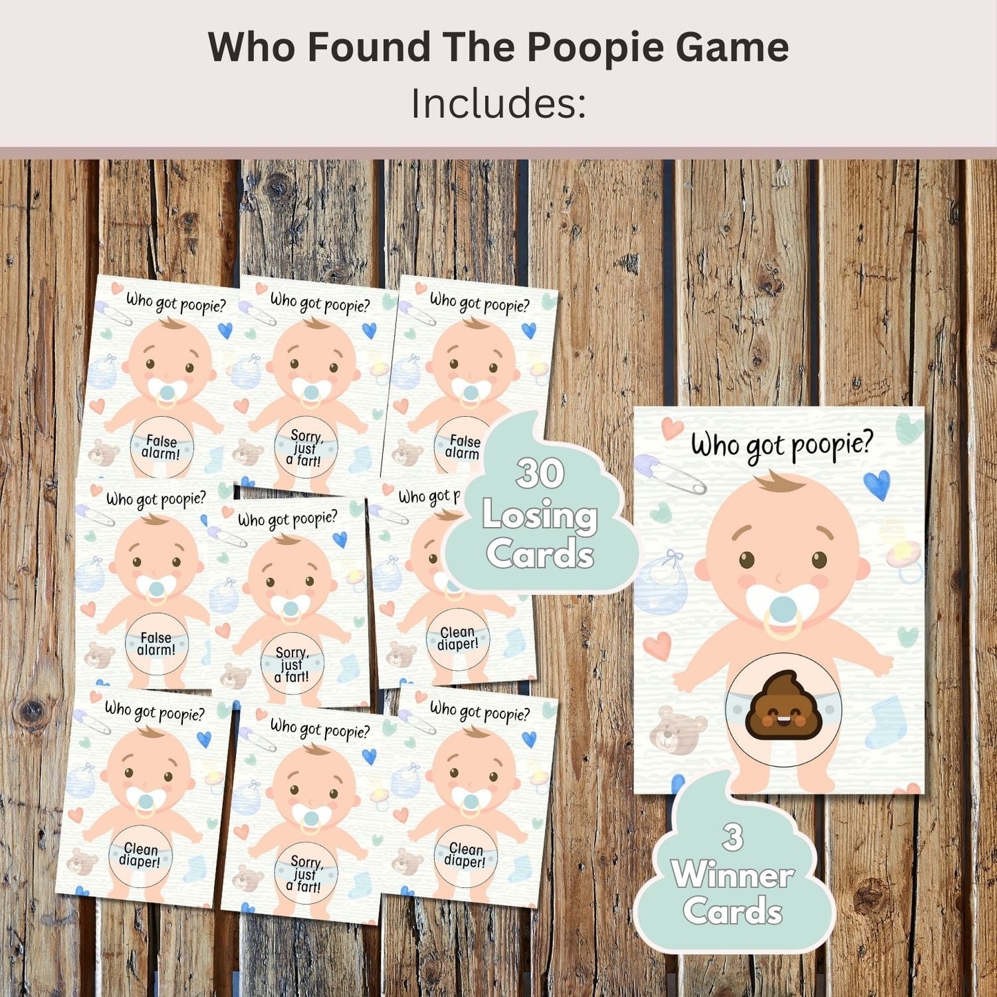 Baby Shower Game Cards
