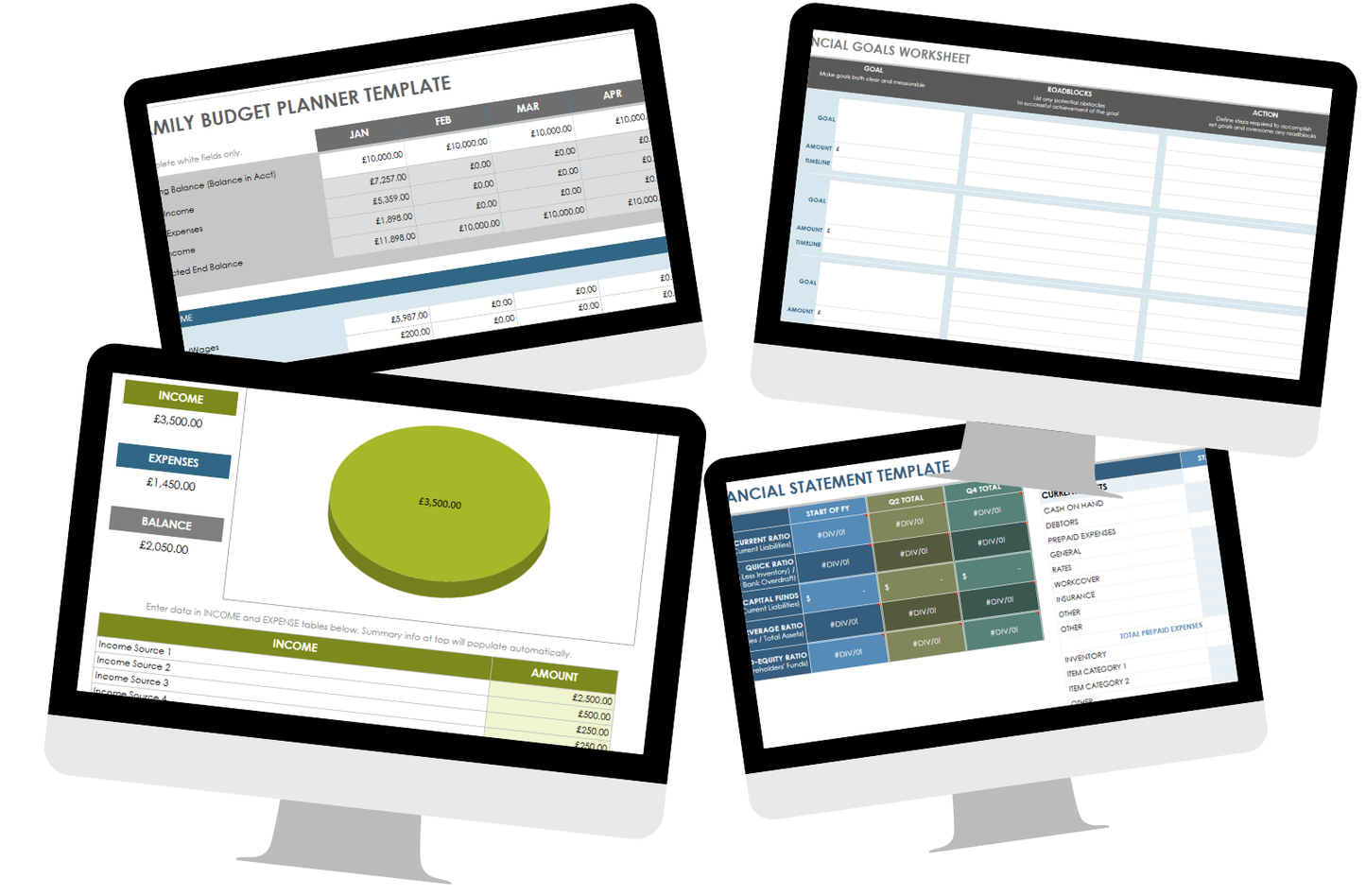 Personal Finance Template Bundle | 8 Excel Budget Planners & Financial Planning Templates