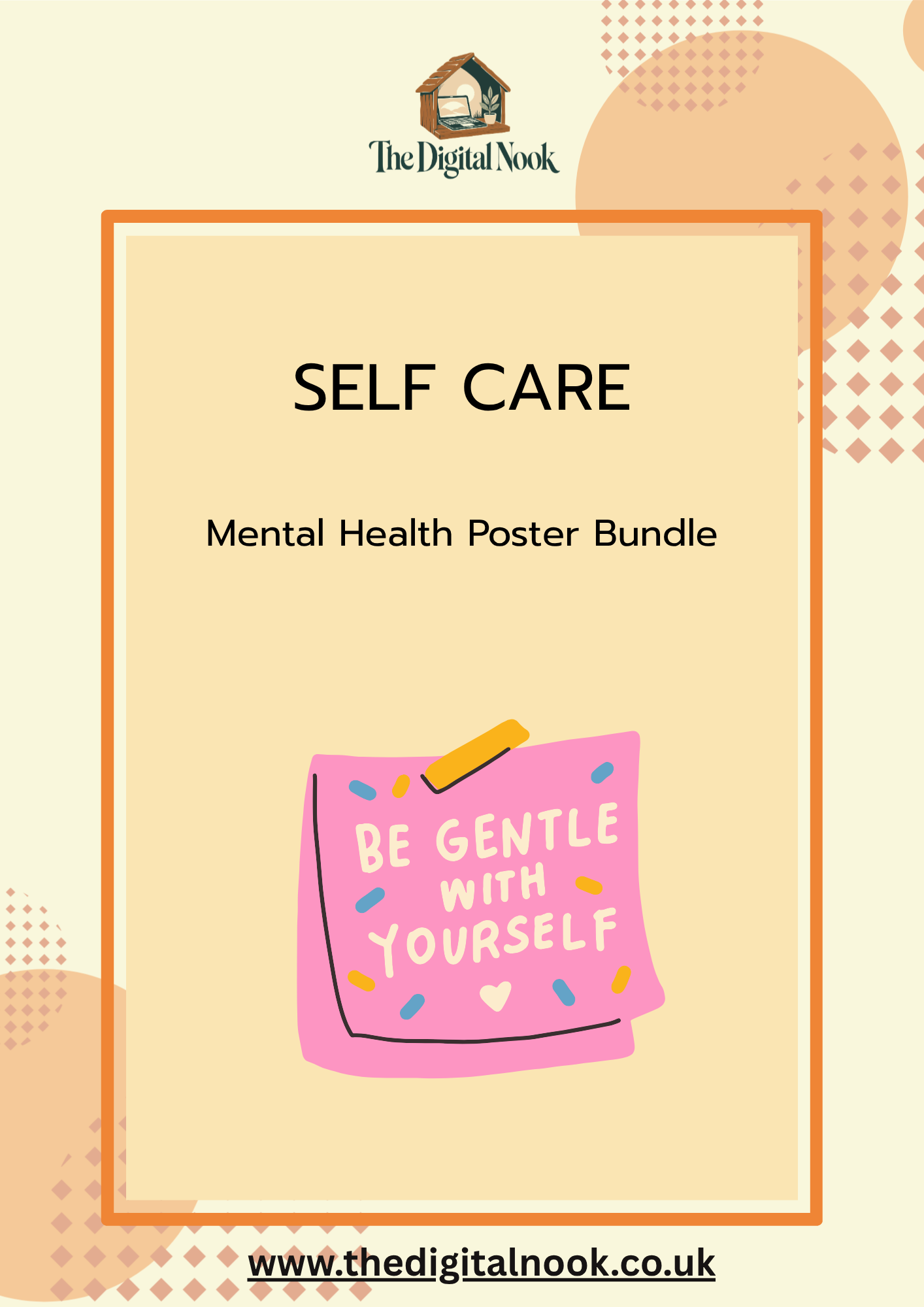 Self-Care & Mental Health Poster Bundle | 6 Printable Wellbeing Posters
